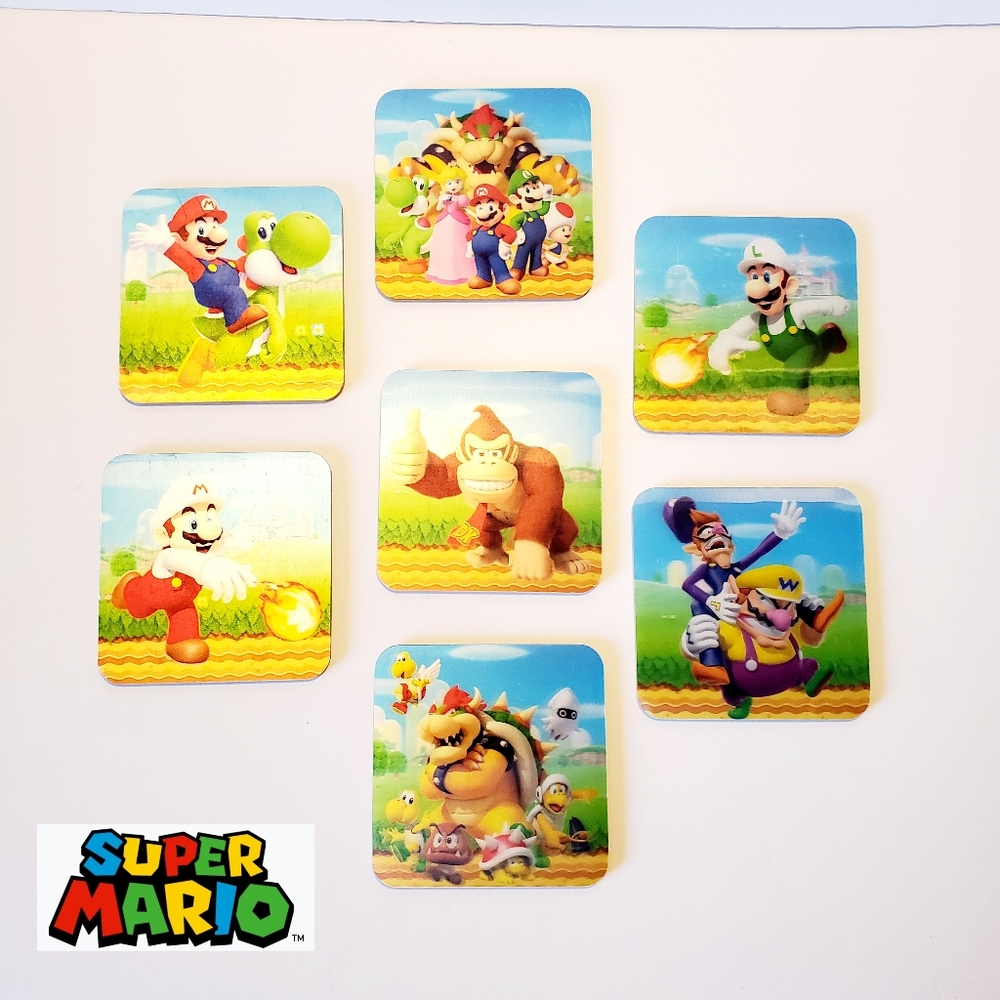 Super Mario 3D Coasters (7pc. Set)